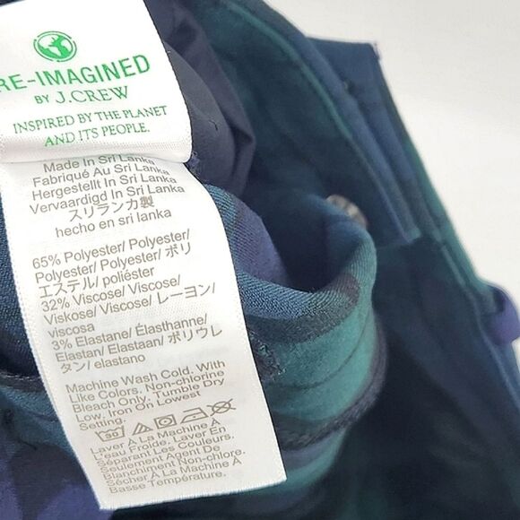 J Crew Ruby Dress Pants Womens Size 4 Straight Leg Black Watch Plaid Work Office - Picture 10 of 11